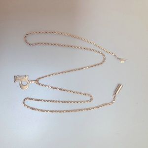 Gold 14 k solid charm with 4 stones and 14 k Italian rope chain.